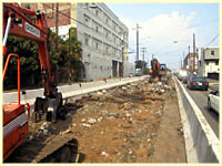 ripping up old rail on Girard Avenue