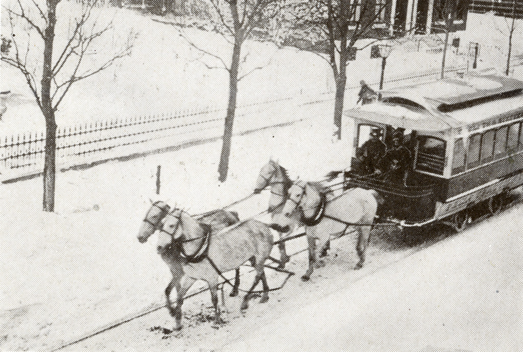 Extra motive power during Blizzard of 1888
