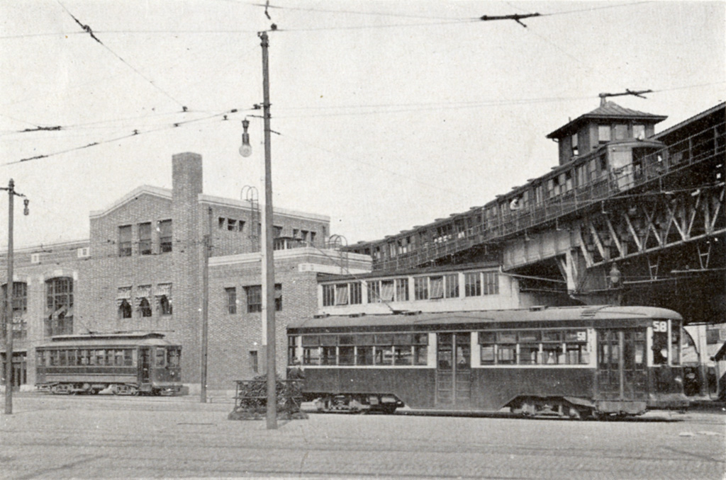 Bridge Street el and trolley terminal